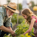 grand-père et sa petite fille