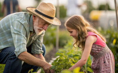 grand-père et sa petite fille